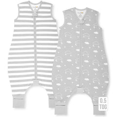 Mama Cheetah Toddler Sleep Sack with Feet shows cozy legs for mobile toddlers.