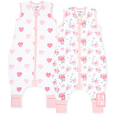 Mama Cheetah toddler sleep sack with feet closeup, showcasing cozy organic cotton.