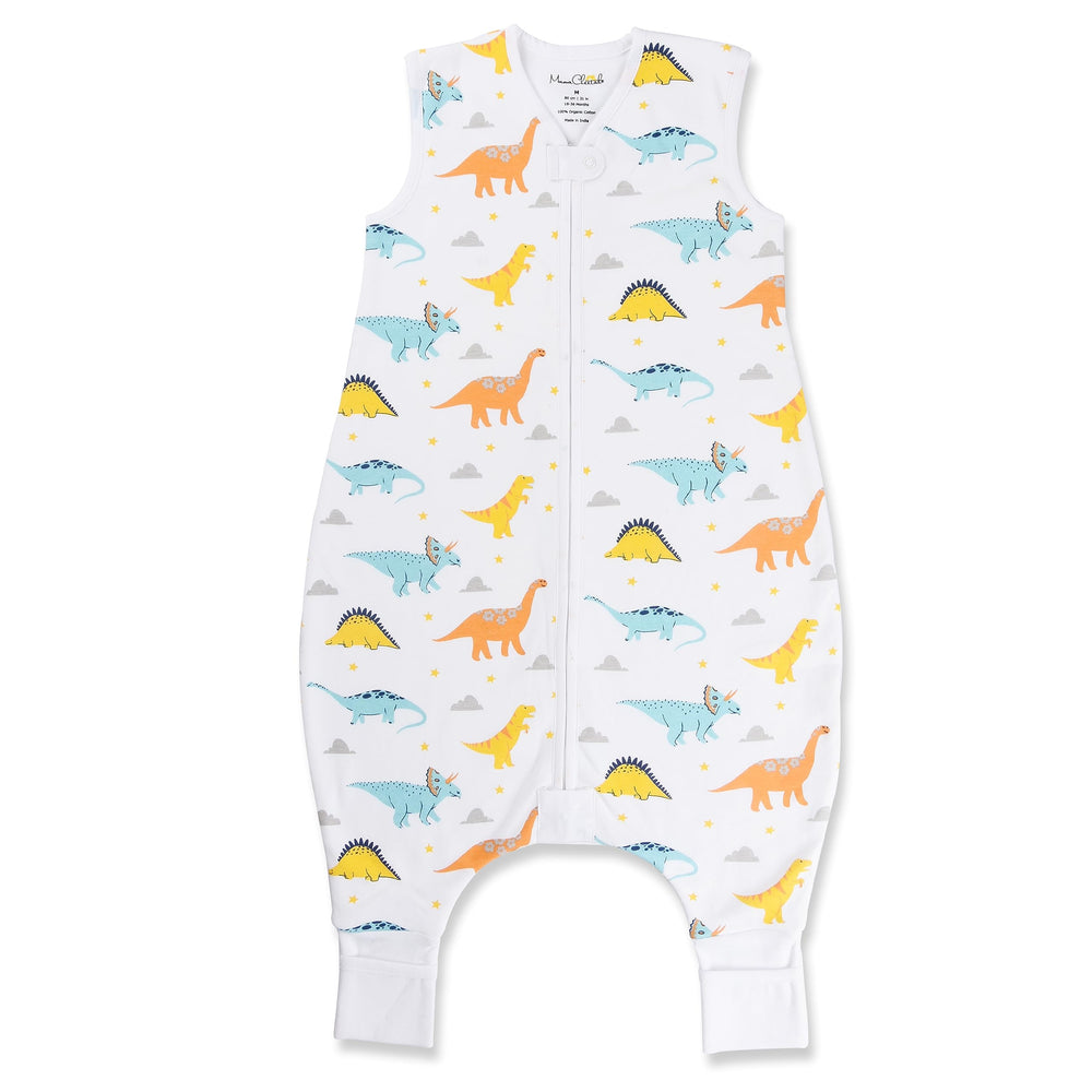 Mama Cheetah Toddler Sleep Sack with Feet front view showing feet openings for mobility