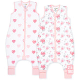 Mama Cheetah toddler sleep sack with feet front view shows warmth and safety