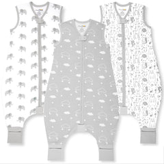 Mama Cheetah toddler sleep sack with feet front view for restful nights