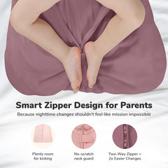 Top-and-bottom zipper design by Mama Cheetah for quick adjustments.