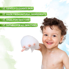 MAMAEARTH Brave Blueberry Kids Body Wash foamy-lather ready for quick bath time.