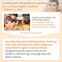 Mama&Kids milky lotion ingredients highlighted for hydrating moisture care