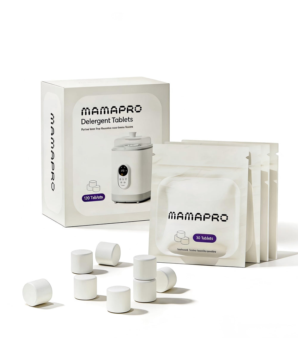 Mamapro 120Pcs bottle detergent tablets in a multipack for easy refills.