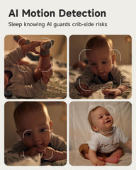 MAMAPRO cry and motion alerts keep you informed from any room.