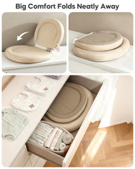 mamatepe changing pad non-slip base with adjustable strap keeps baby secure