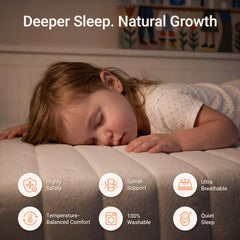 MAMAZING crib mattress with ultra-breathable cover and core for night-long comfort