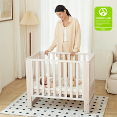 Mamazing EvoNest 6-in-1 crib transitions from crib to playpen.