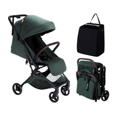 MAMAZING lightweight travel stroller with carbon frame and overhead storage capability
