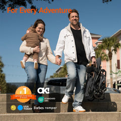 MAMAZING one-handed fold design speeds transitions from stroll to storage.