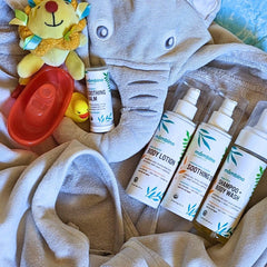 Mambino Organics Soothing Baby Oil with safflower for lightweight hydration after bath