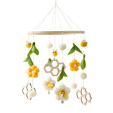 Mamimami Home Bee Bedbell wooden crib mobile with bells for a soothing nursery ambiance