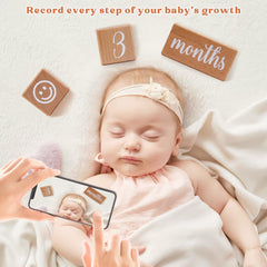 Mamimami Home months block helps track growth with monthly photos.