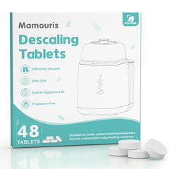 Mamouris baby descaling tablets in packaging for easy maintenance of bottles