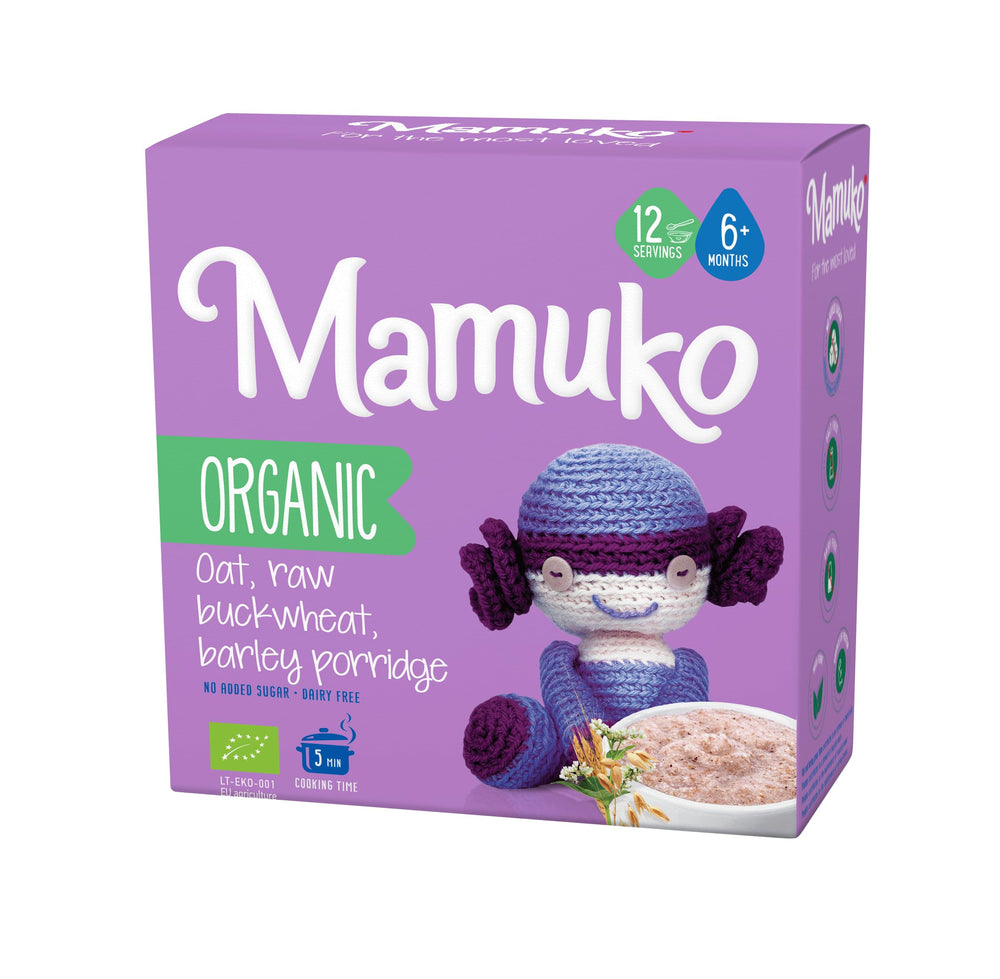 MAMUKO Porridge multigrain blend pack offers a fiber-rich breakfast option.