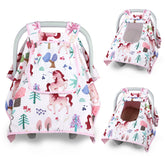 Man Fai Sky car seat cover with mesh peep window for quick baby checks