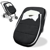 Man Fai Sky car seat cover on a car seat, winter warmth for newborns.