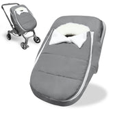 Man Fai Sky windproof outer shell protects baby during outdoor rides.