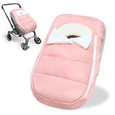 Man Fai Sky car seat cover offers winter windproof protection for baby during outings.