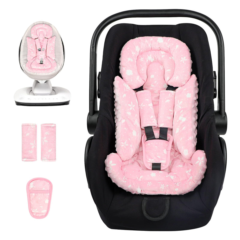 Man Fai Sky head support for baby keeps head steady on car trips.