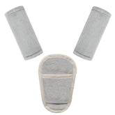 Man Fai Sky car seat strap pad close-up with plush padding for comfort