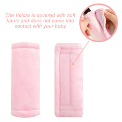 Man Fai Sky pink strap pad installation demonstrates easy Velcro attachment.