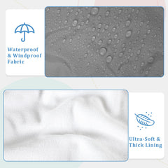 Man Fai Sky waterproof grey car seat cover cleans easily after spills.