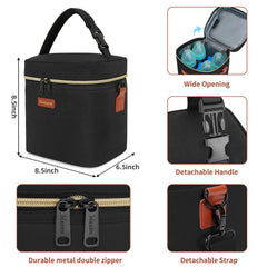 Mancro cooler bag showing ice packs and insulation for temperature control