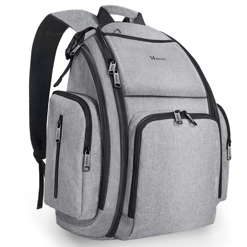 Mancro diaper bag backpack main compartment keeps baby's items organized on the go