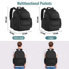 Mancro diaper bag backpack featuring stroller clips for hands-free outings