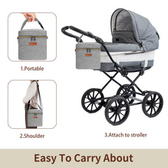 Mancro detachable shoulder strap and back pocket boost portability