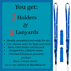 MandMcares PD lanyard necklace blue offers hands-free comfort during daily activities