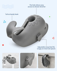 Mandoo adjustable spout cover securely fits diverse tub shapes.