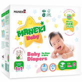 MANEKI Baby Diapers Size 2 ultra-thin core keeps moisture in check.