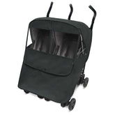 Manito Melange Twin Stroller Weather Shield protects two babies from rain and wind