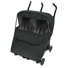 Manito Melange Twin Stroller Weather Shield protects two babies from rain and wind