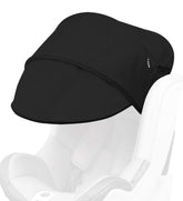 Manito Sun Shade Extender on a car seat shielding from sun