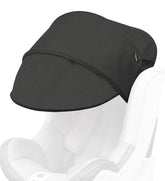 Manito Sun Shade Extender on a charcoal car seat provides UPF 50+ sun protection