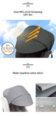 Manito Sun Shade Extender folded into travel storage pouch