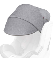 Manito sun shade extender front view showing wide coverage for car seat sun protection