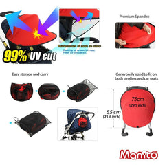 Sturdy frame and buckles keep the shade secure in wind.