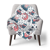 Mantaiyuan fleece baby blanket with cartoon Vikings dragon pattern, ultra-soft for naps.