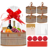 Mapaim bamboo gift basket, oval and empty, ready for customization.