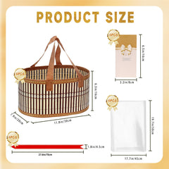 Mapaim foldable woven storage basket with handle for easy gifting and reuse.