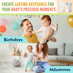 Maplefield 3D baby casting kit foot impression highlights precious toes for a cherished memento.