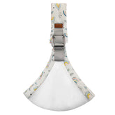 Marrlly baby sling carrier in mesh rainbow, front view shows breathable comfort.