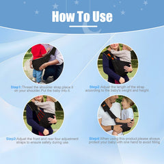 Marrlly sling offers multiple carry positions to suit baby’s changing posture.