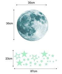 Marsway glow wall decal night moon and stars create gentle ambiance