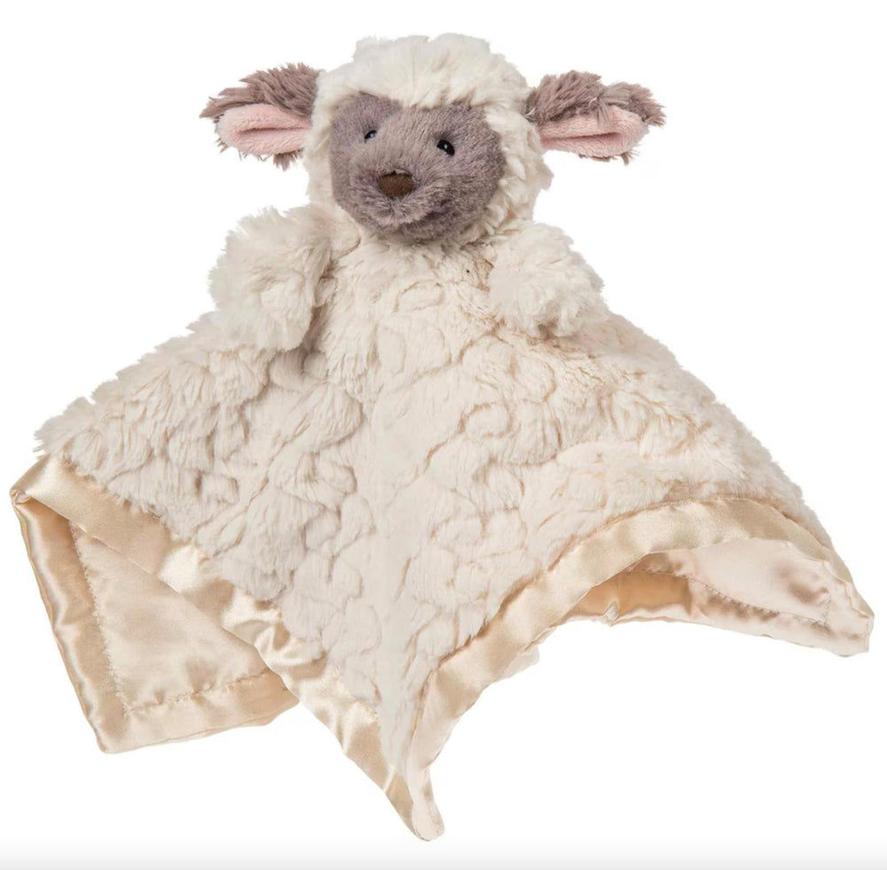 Mary Meyer Putty Lamb blanket front view for cozy, secure snuggles.